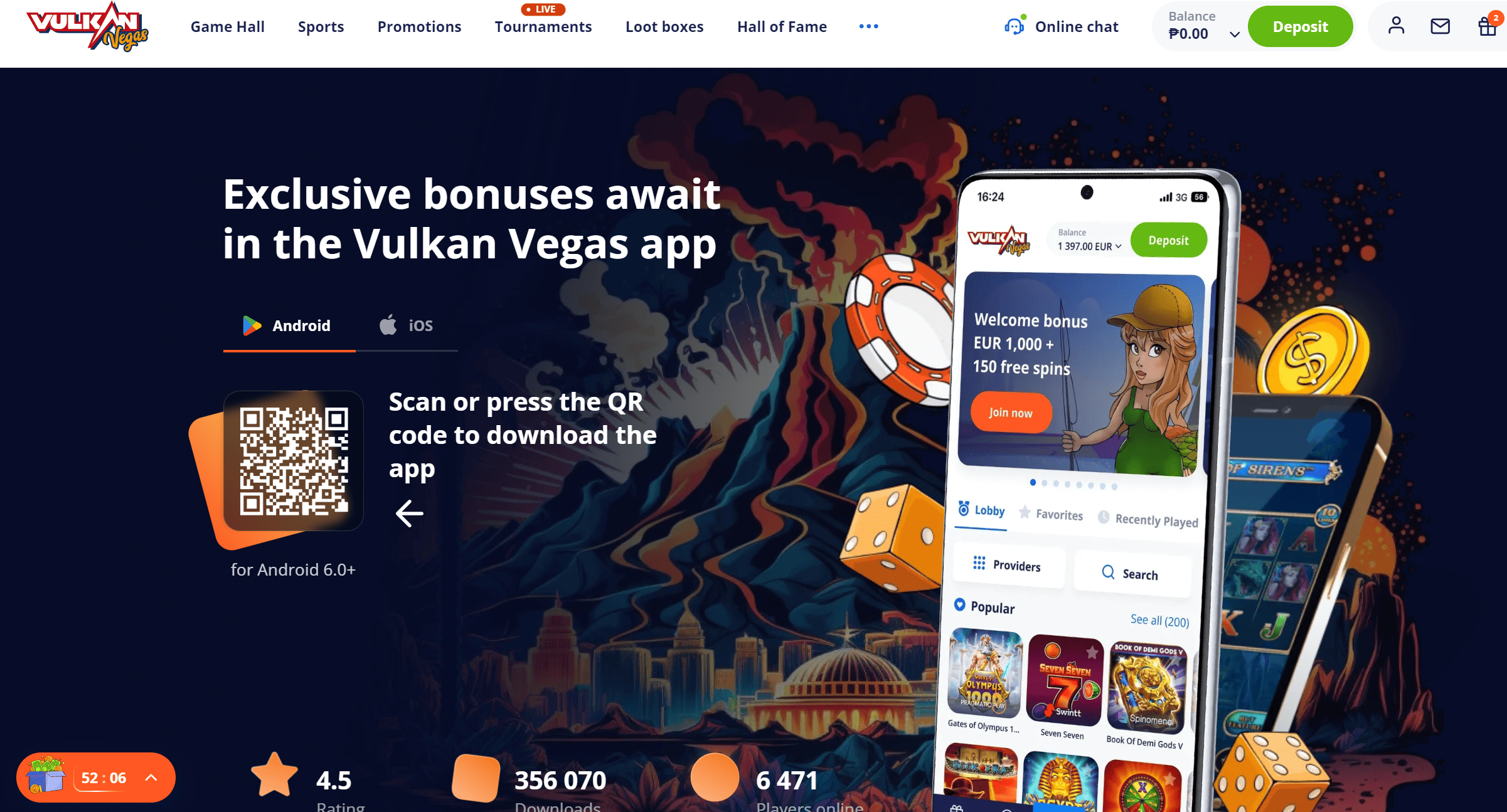 Vulkan Vegas Casino App